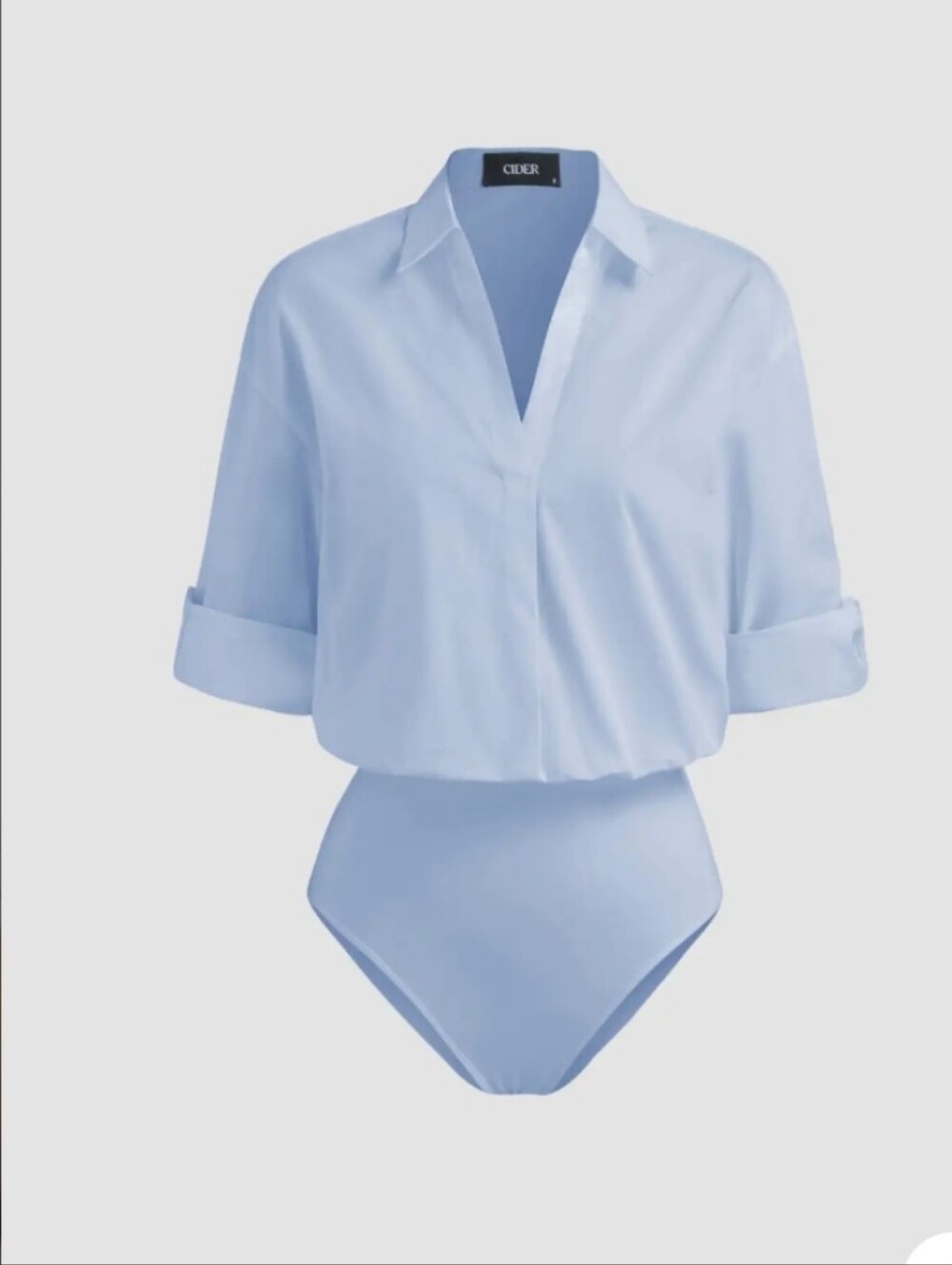 Cider Light Blue One-Piece Bodysuit